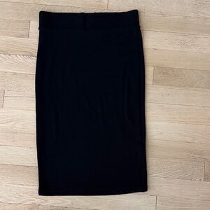 Naked Wardrobe Classic Black Midi Skirt